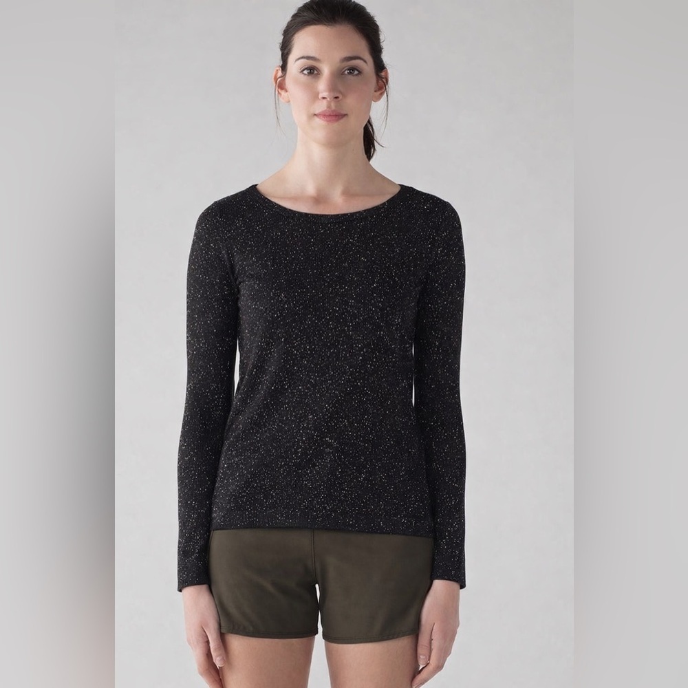 Lululemon Swiftly Tech Metallic Sparkle Long Sleeve Workout Gym Running Shirt